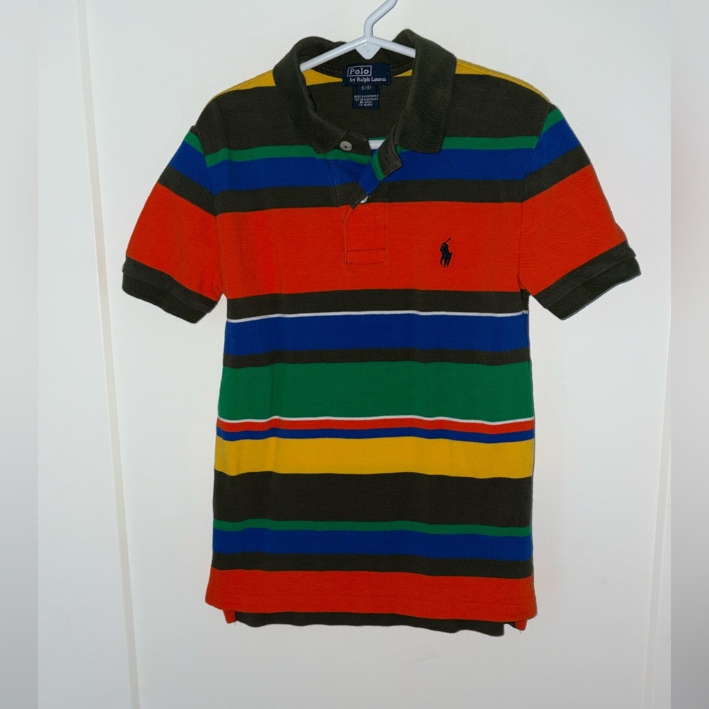 Polo Ralph Lauren striped polo shirt boy's sz 8 EUC LN